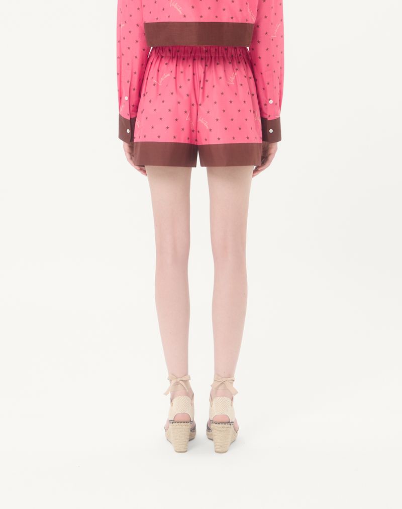 Shorts de musselina estrelados