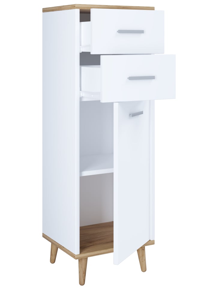 VCM  Midischrank Badmöbel Landos in Weiß / Honig-Eiche günstig kaufen onesize