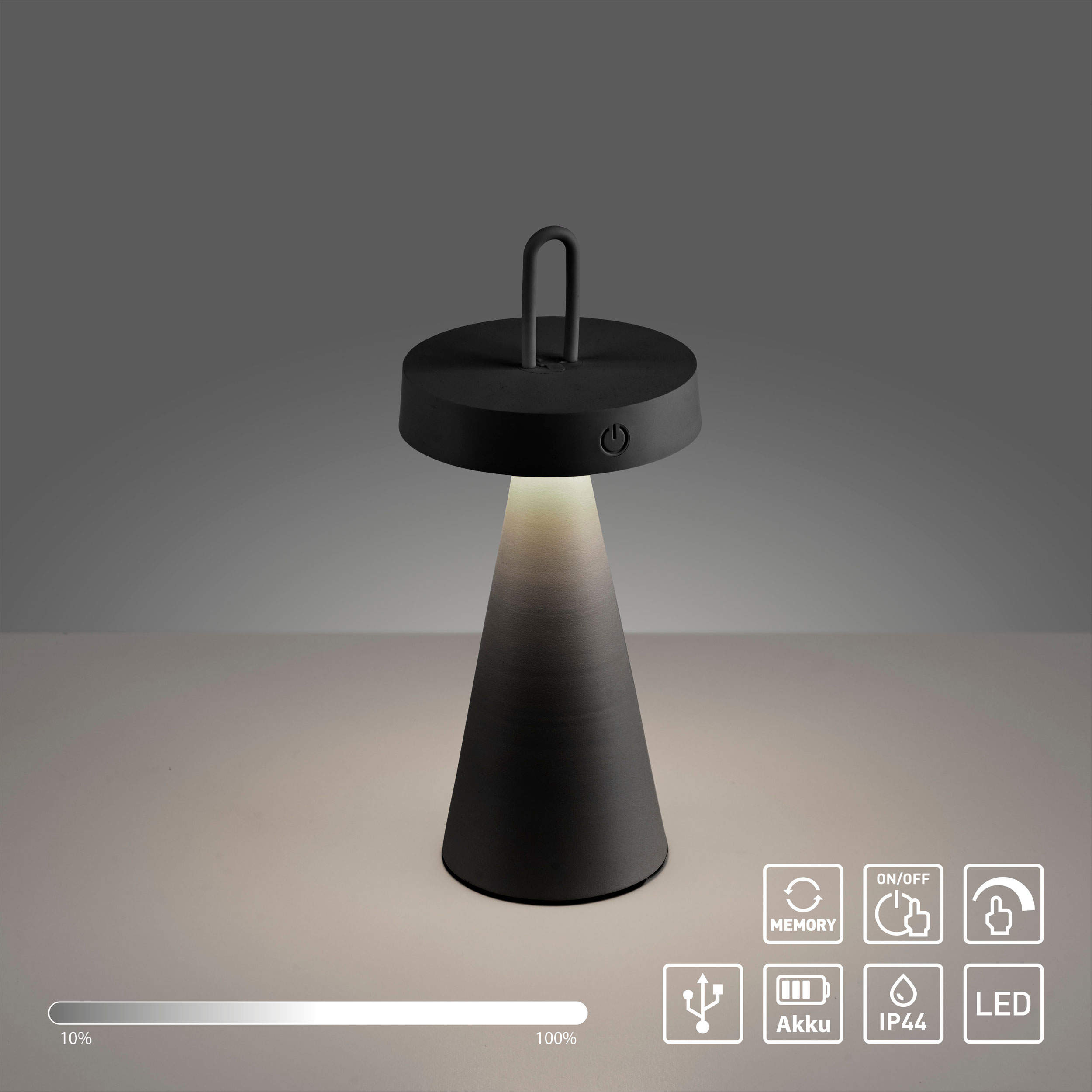 JUST LIGHT.LED-Akku-Tischleuchte 1flg