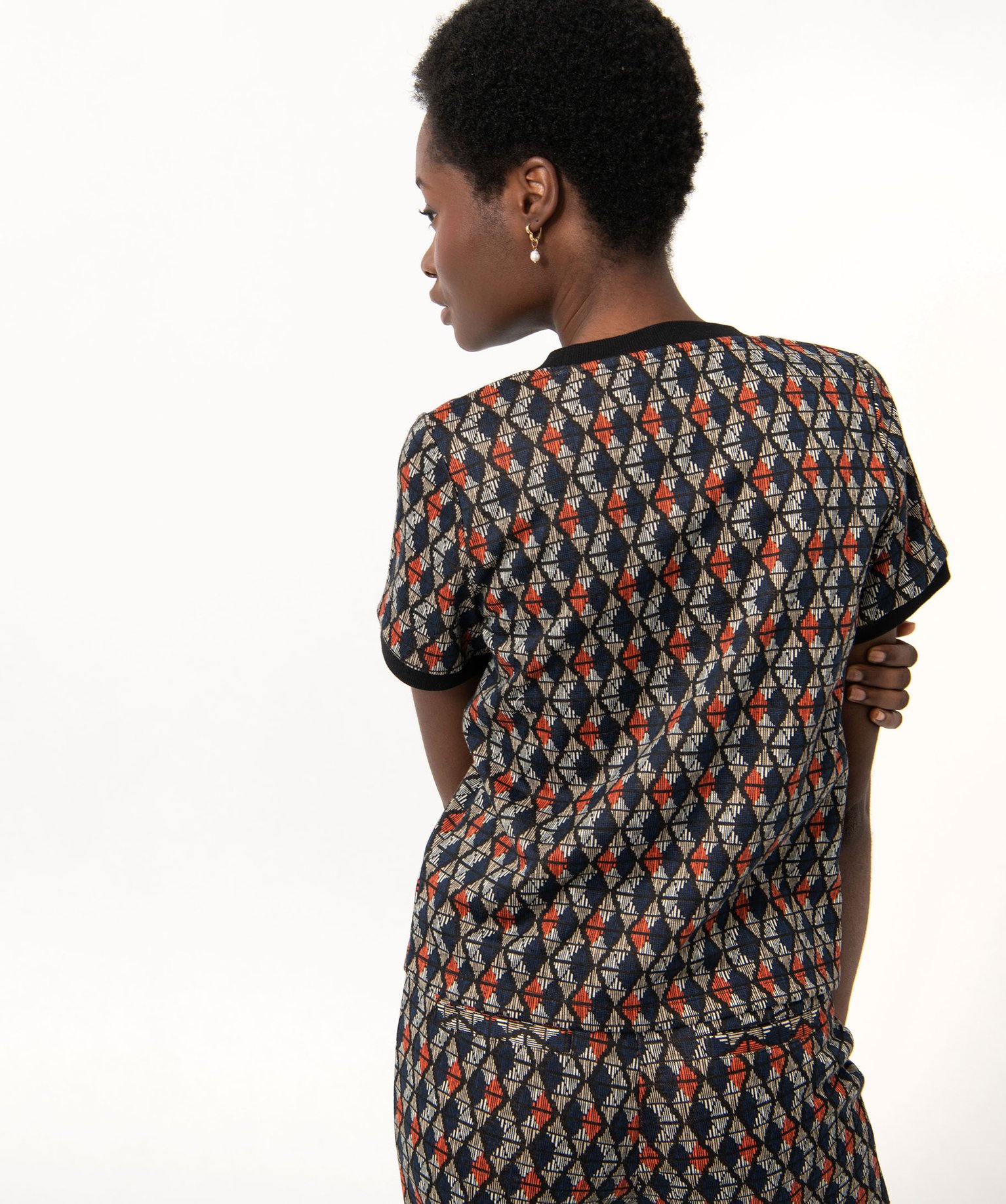 Tee-shirt à manches courtes imprimé femme multicolore | GEMO