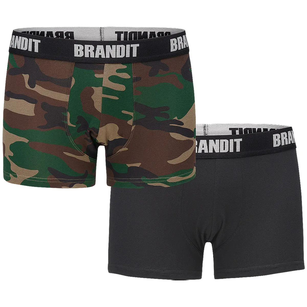 Boxershorts 2er Pack woodland und schwarz