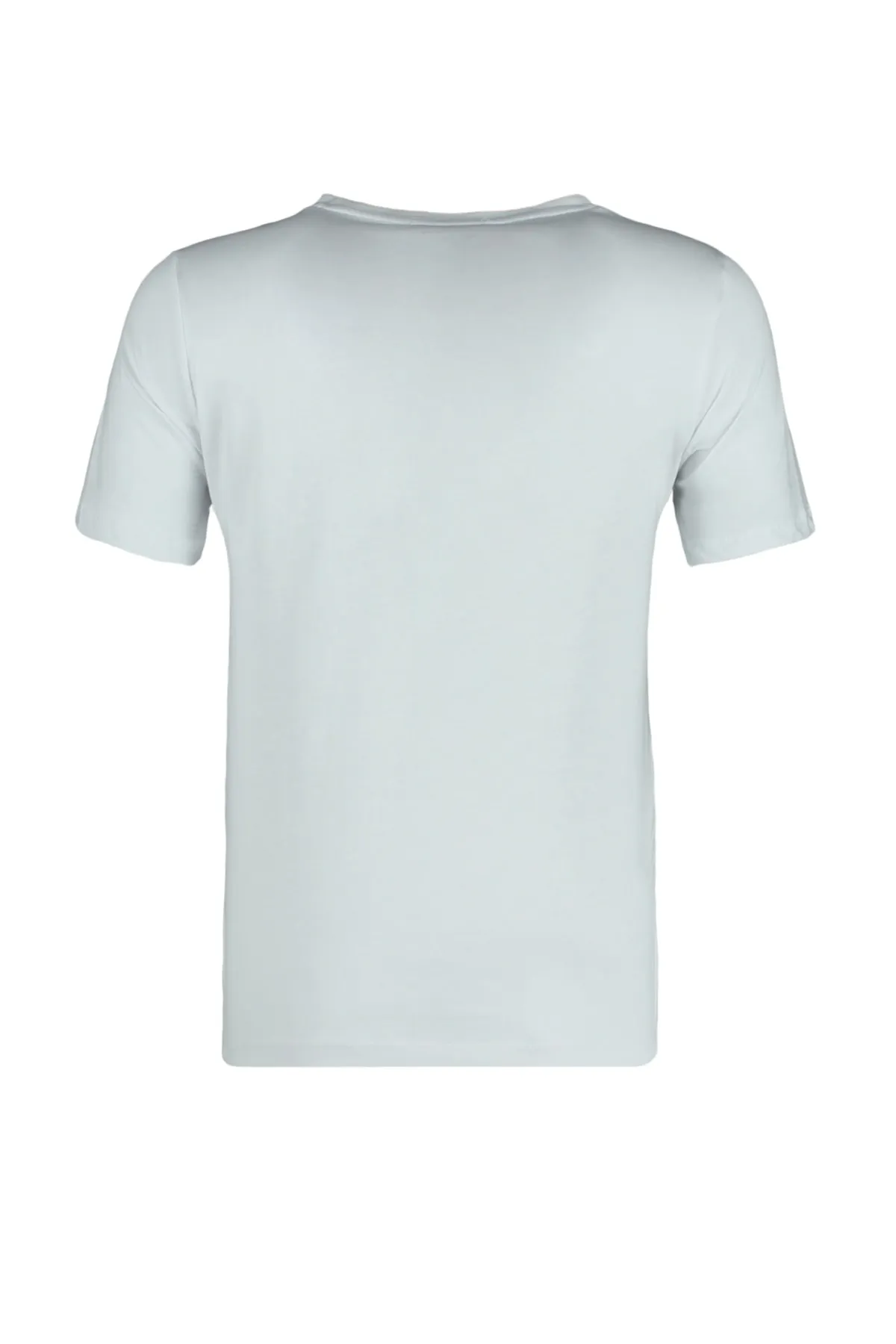 Trendyol Collection  Weißes, kurzärmliges Basic-Strick-T-Shirt mit Rundhalsausschnitt aus 100 % Baumwolle mit normalem/normalem Muster TWOSS23TS00000
