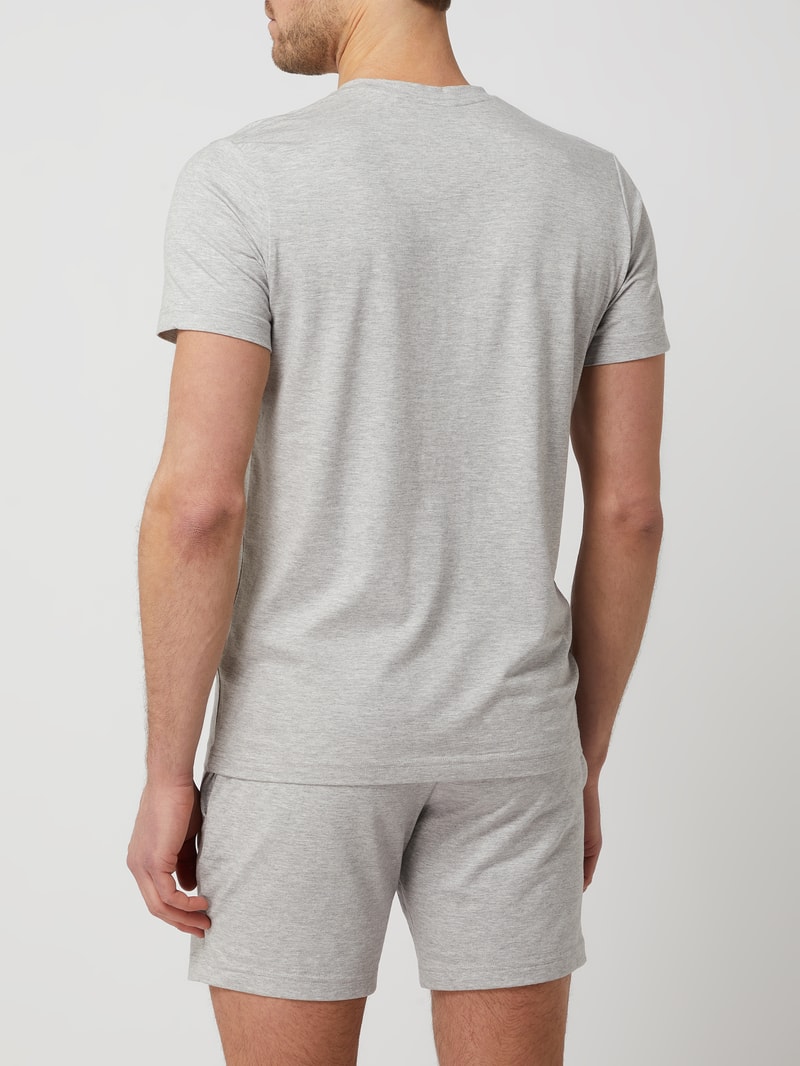 Pyjama mit Stretch-Anteil in mittelgrau meliert