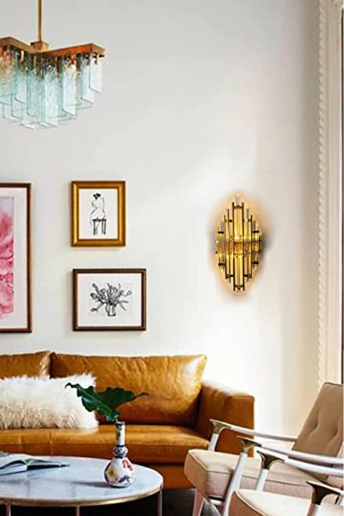 Bamyum  Metal & Glas Wandleuchte Innen