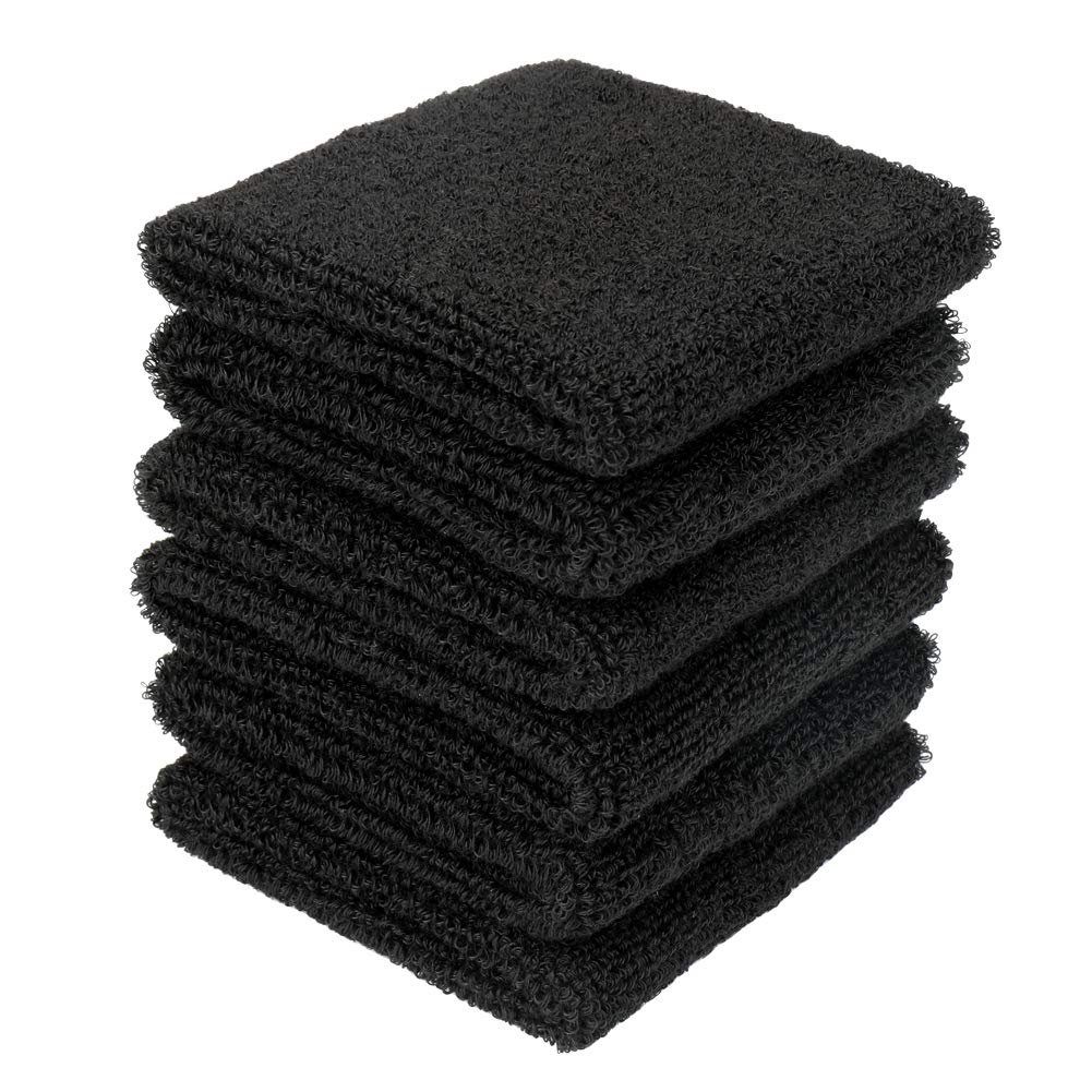 H&S Schweißband Saugfähige Handgelenksschweißbänder - 6er Pack, Absorbent Wrist Sweatbands - 6-Pack