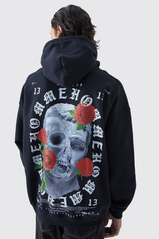 Oversize Hoodie mit Homme Print