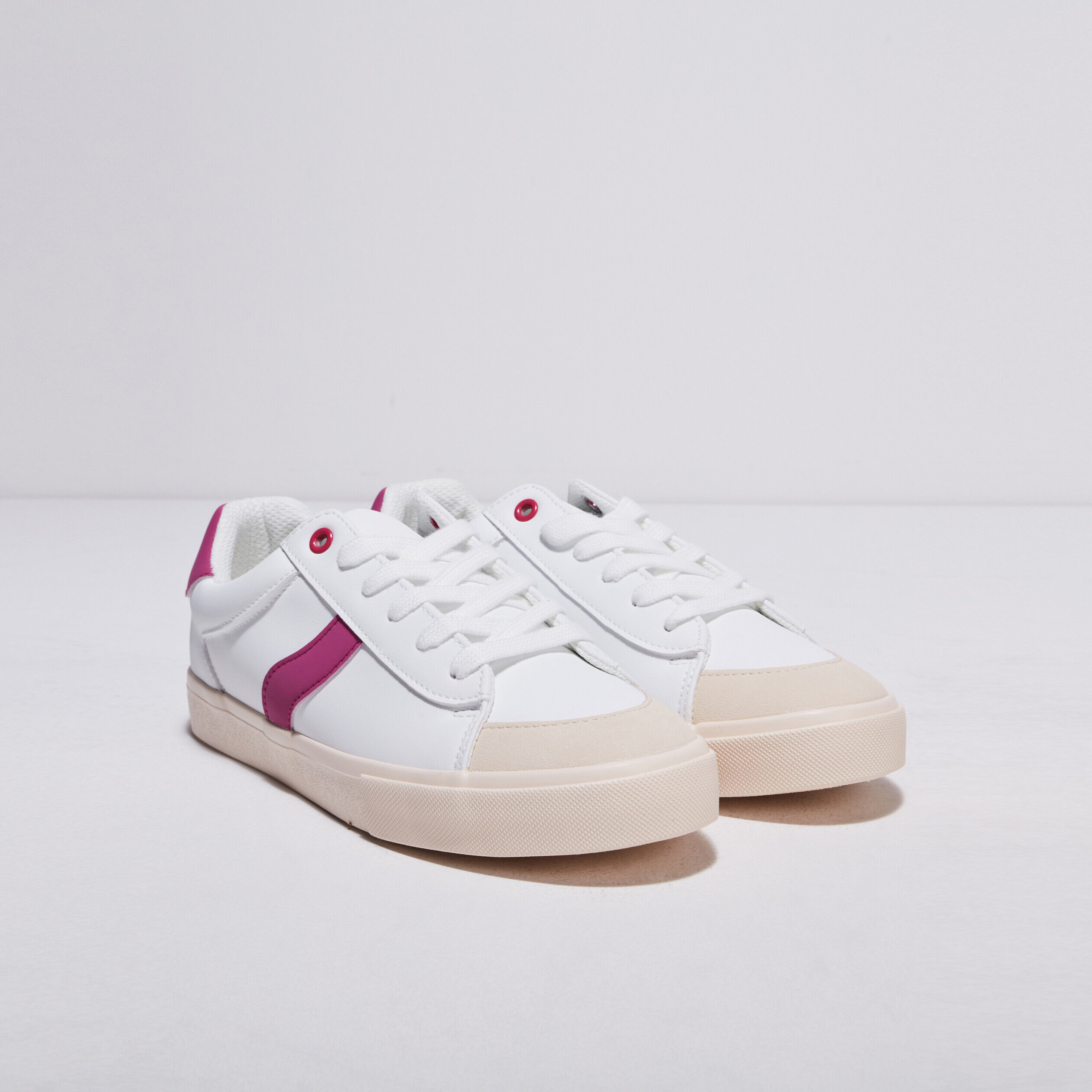Tennis plates à lacets rose fushia femme | Cache Cache