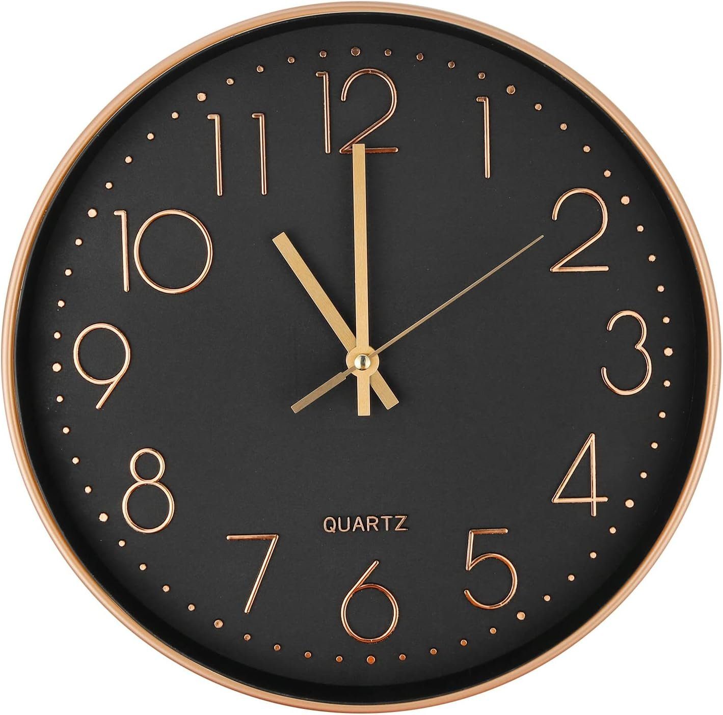Blusmart Wanduhr 30cm Stille Wanduhr Anti-Ticken (Modern Wanduhr Quarz Lautlos Wanduhr)