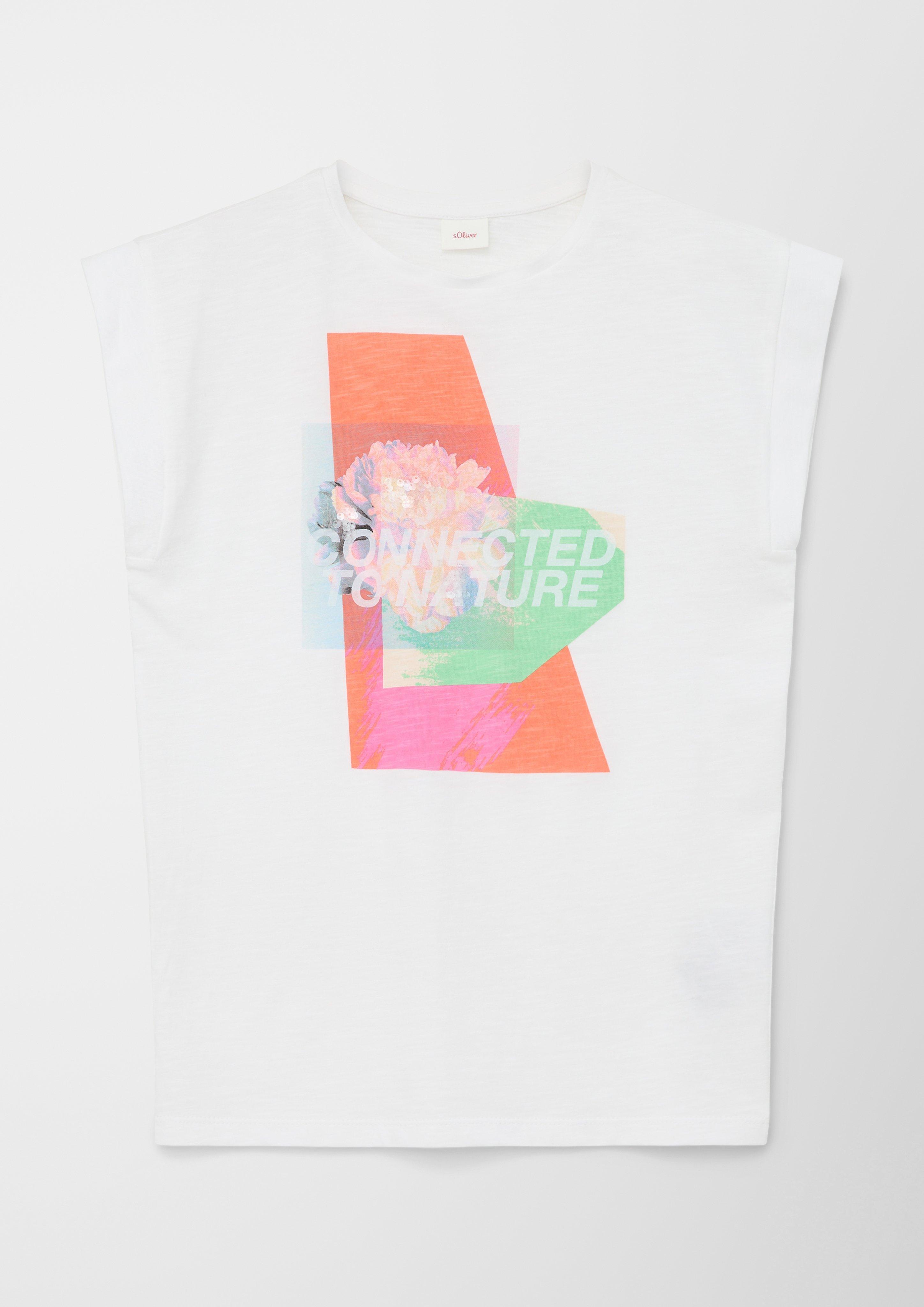 T-Shirt mit Kappärmeln  2128033-0100