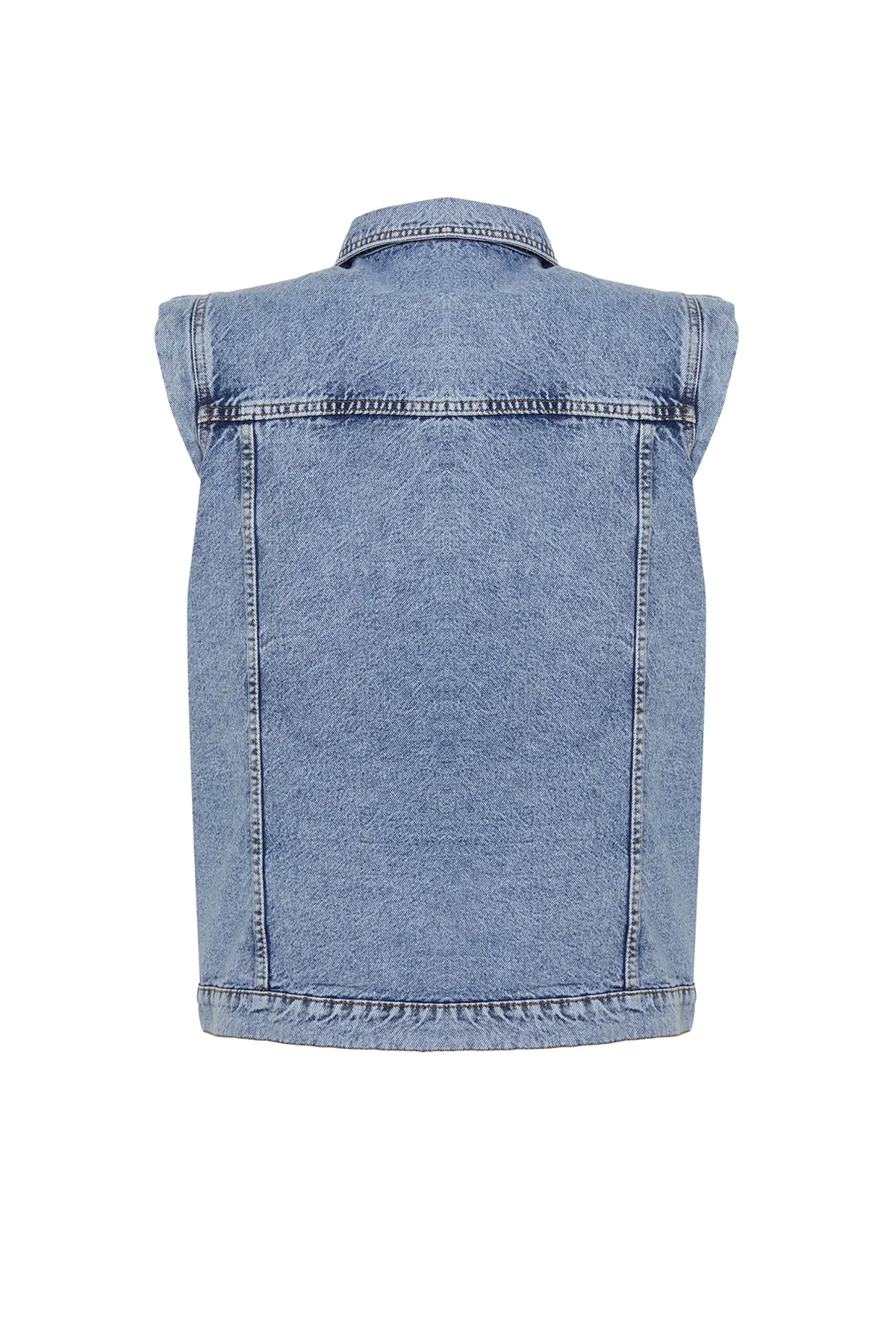 Trendyol Curve  Hellblaue Jeansweste TBSSS24BH00004