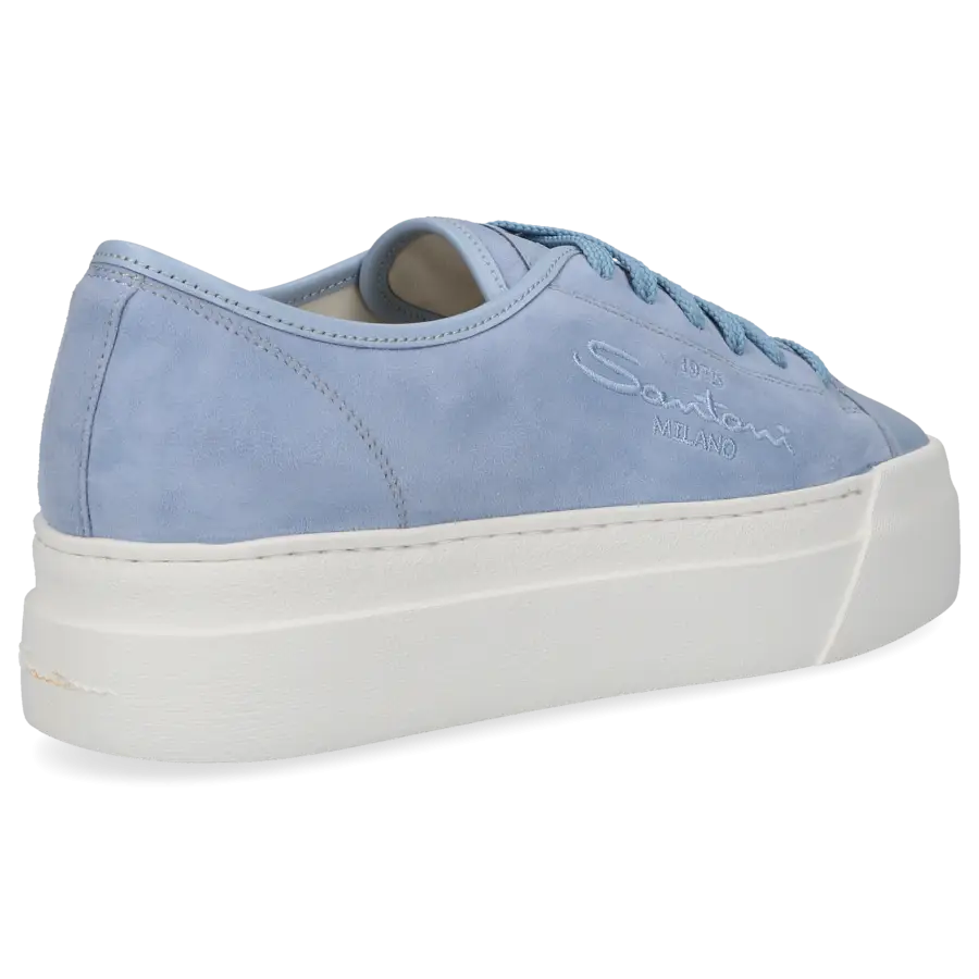 Santoni - Sneaker low Plateau 61229 Nubukleder - blau