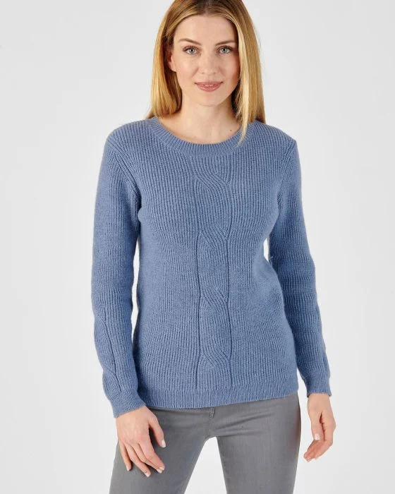 Pull col rond mélange alpaga