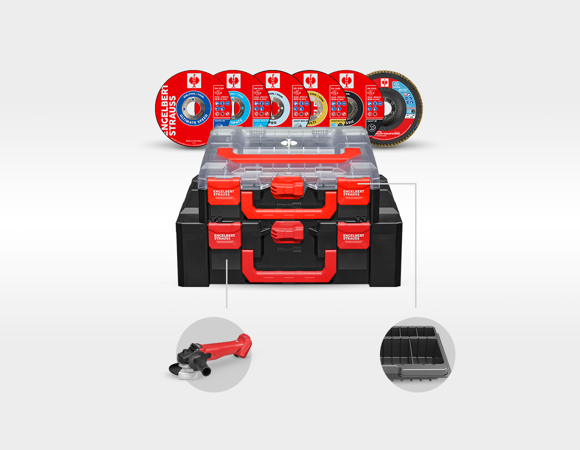 KOMBI-SET 24 + 18,0 V Akku-Winkelschleifer