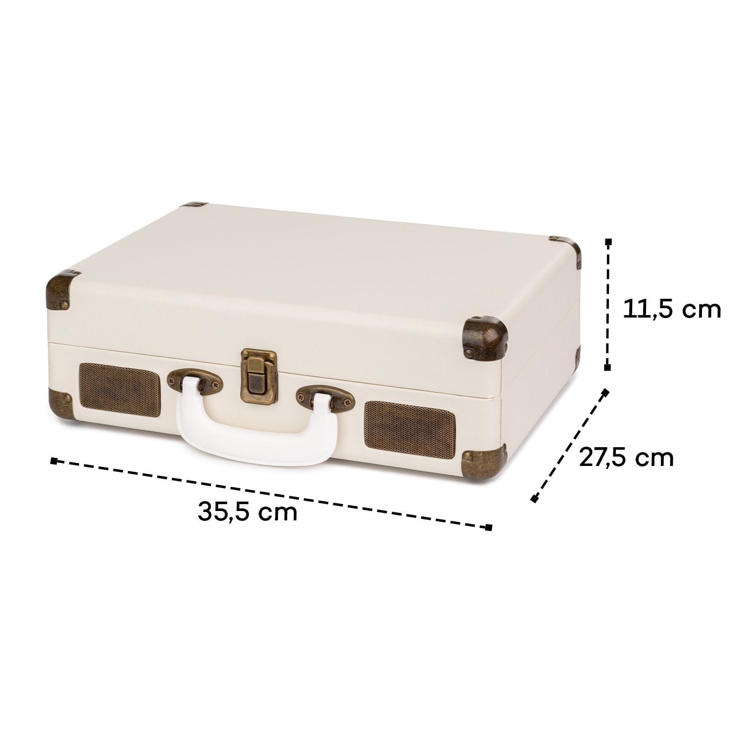 Auna Peggy Sue Plattenspieler (Riemenantrieb, Schallplattenspieler Retro mit Lautsprecher Vinyl Plattenspieler)