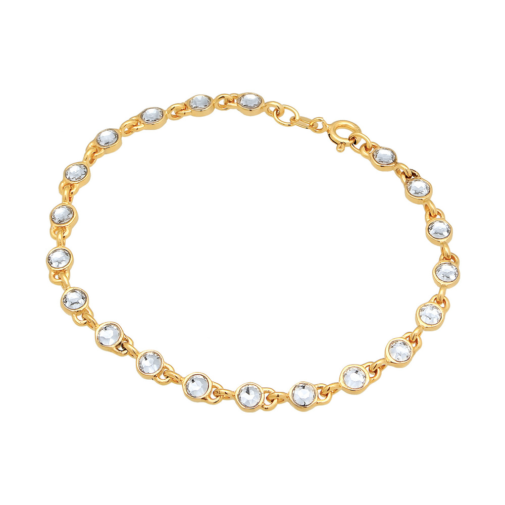 Elli Elli Bracelet Femmes Tennis Tendance classique avec cristaux en argent sterling 9 Bracelet