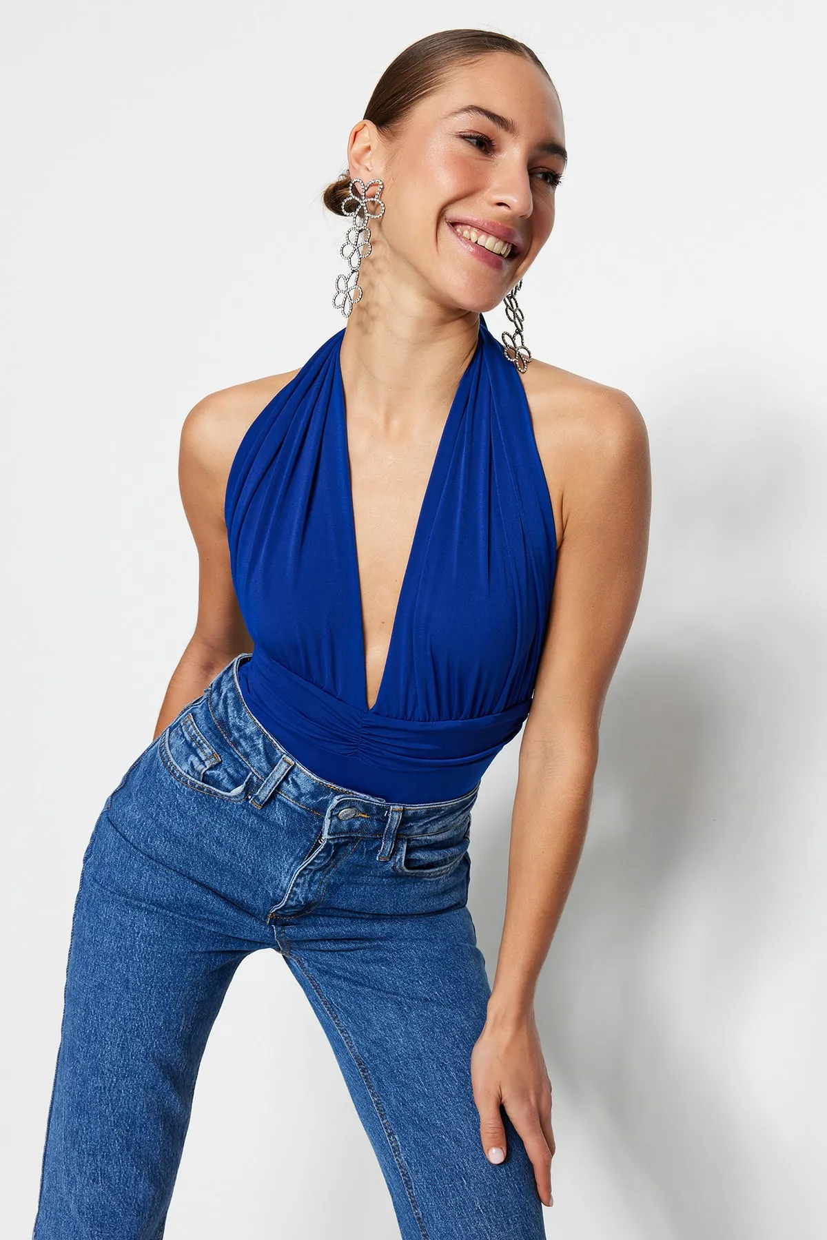 Trendyol Collection  Saks Geraffter Body TPRSS21BD0126