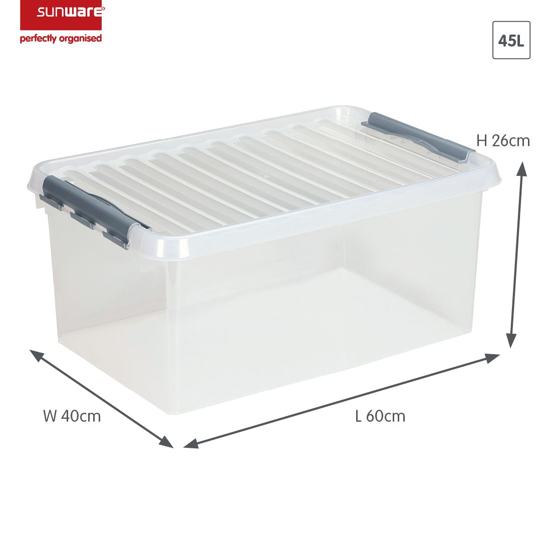 Sunware Q-line 45 Liter 2er-Set Aufbewahrungsboxen