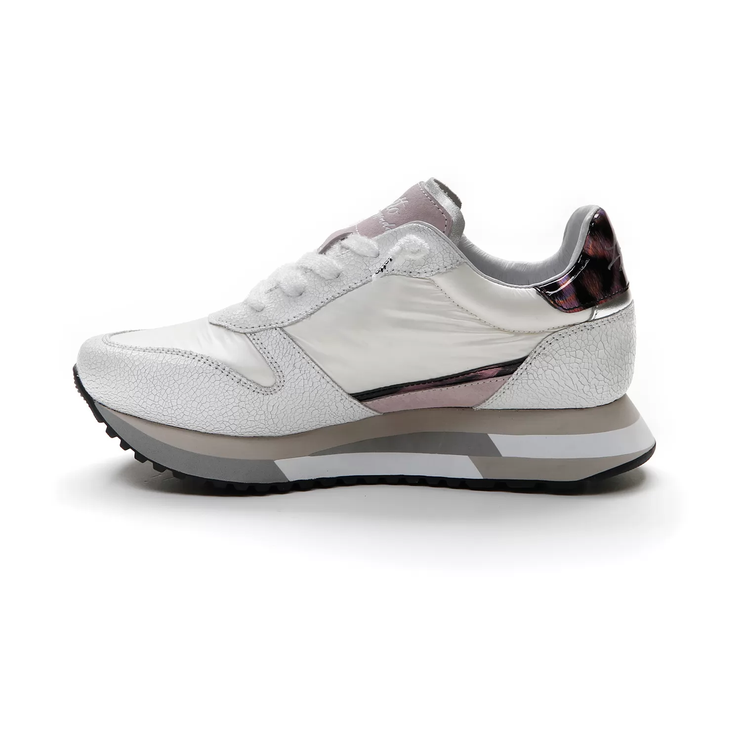 TOKYO WEDGE CRACK MED VIT/SILVER METALL 2/IRIDESCENTERANDE