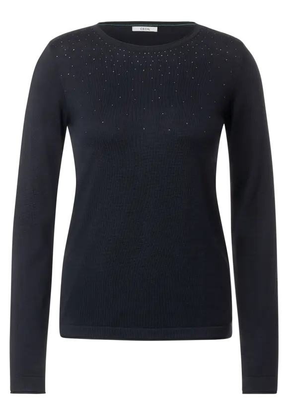 CECIL Pullover mit Steinchendeko