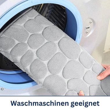Badematte Badteppich rutschfeste Badematten, weicher und flauschiger Badteppich Novabad, rutschhemmend, beschichtet, Memory Schaum, trockene und schimmelresistente Badedecke, Memory Schaum, schnell trocknend, wasserabsorbierend, fußbodenheizungsgeeig