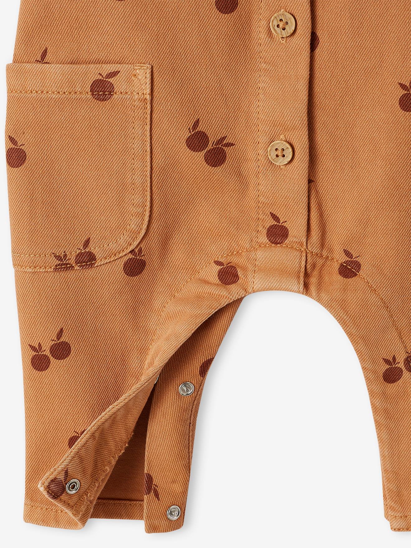Combinaison bébé sans manches caramel