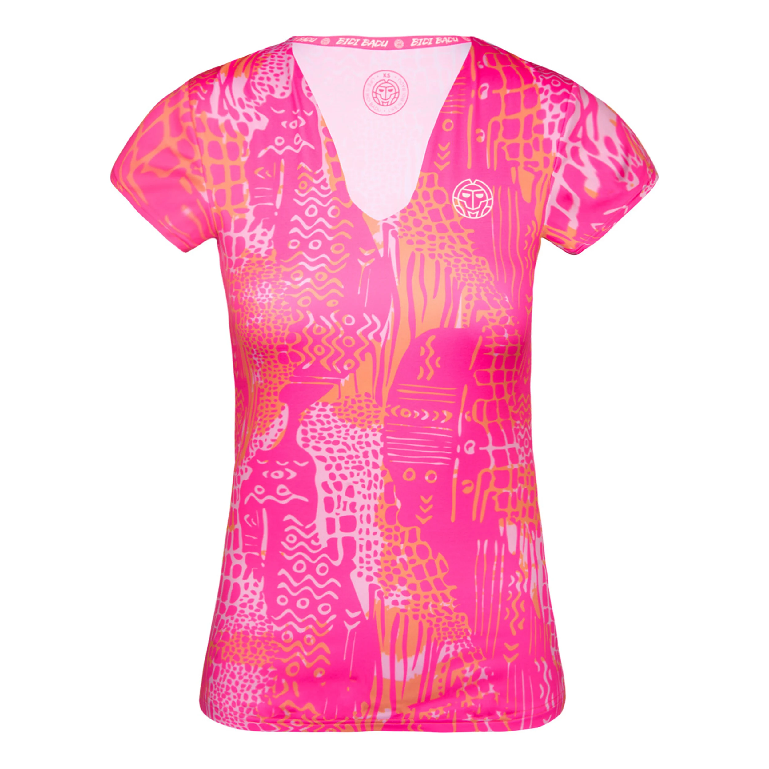 Bella 2.0 Tech V-Neck T-Shirt Damen - Grau, Pink