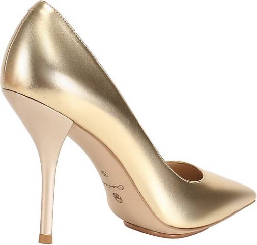 ekonika Lederpumps im Metallic-Look