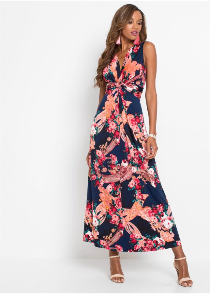 Maxikleid mit Wickeldetail