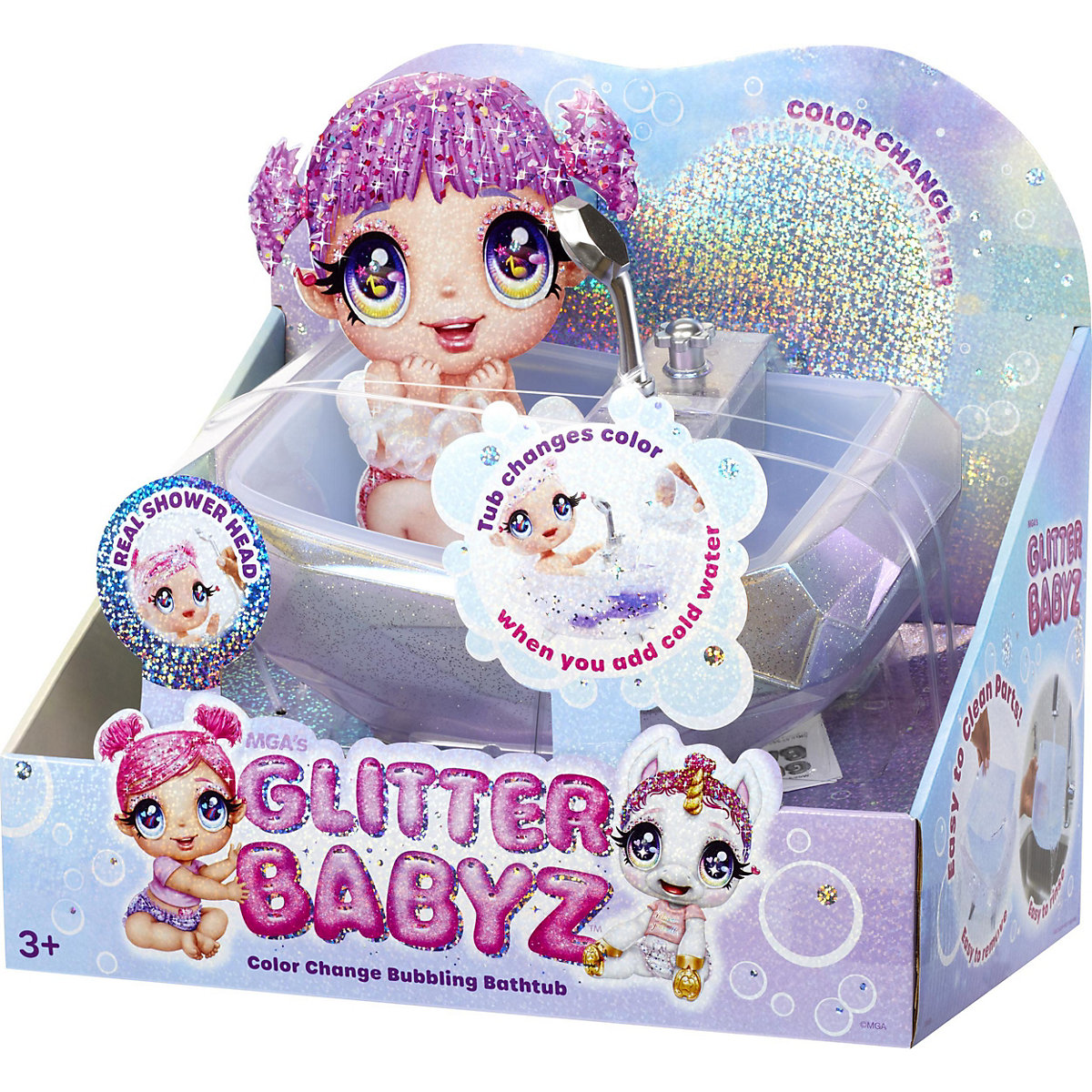Glitter Babyz Color Change Bubbling Bathtub