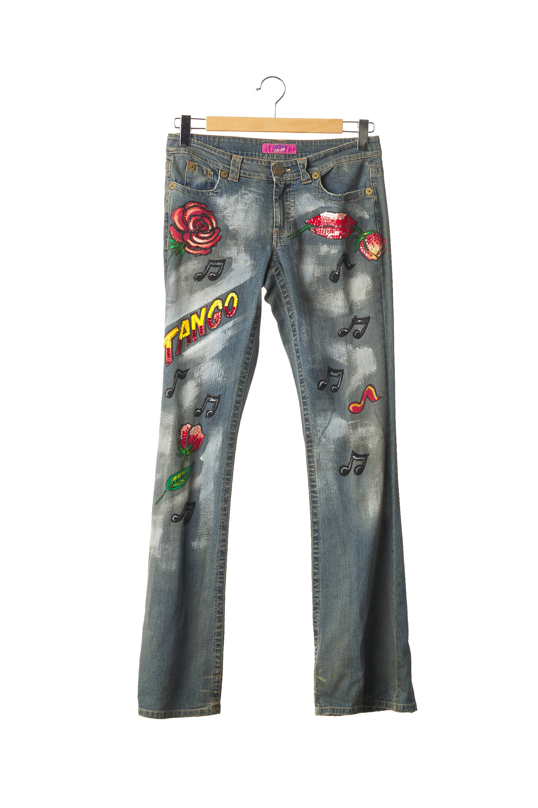 Angelo Marani Jeans Bootcut Femme couleur bleu