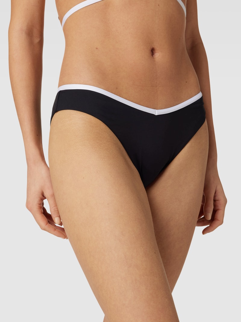 Bikini-Hose mit elastischem Bund Modell 'SPORTY CHIC' in schwarz