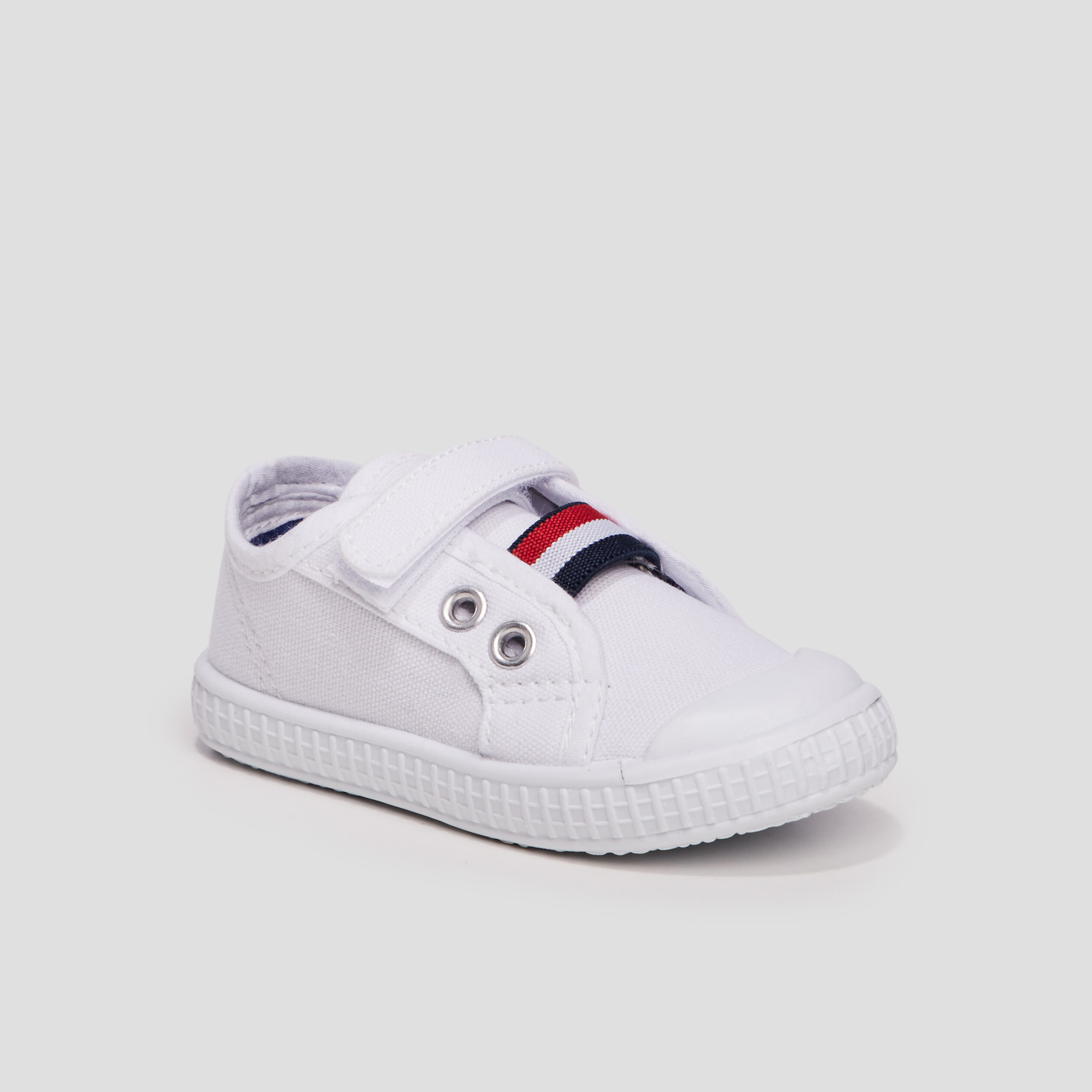 Tennis en toile blanc bébé garçon | La Halle
