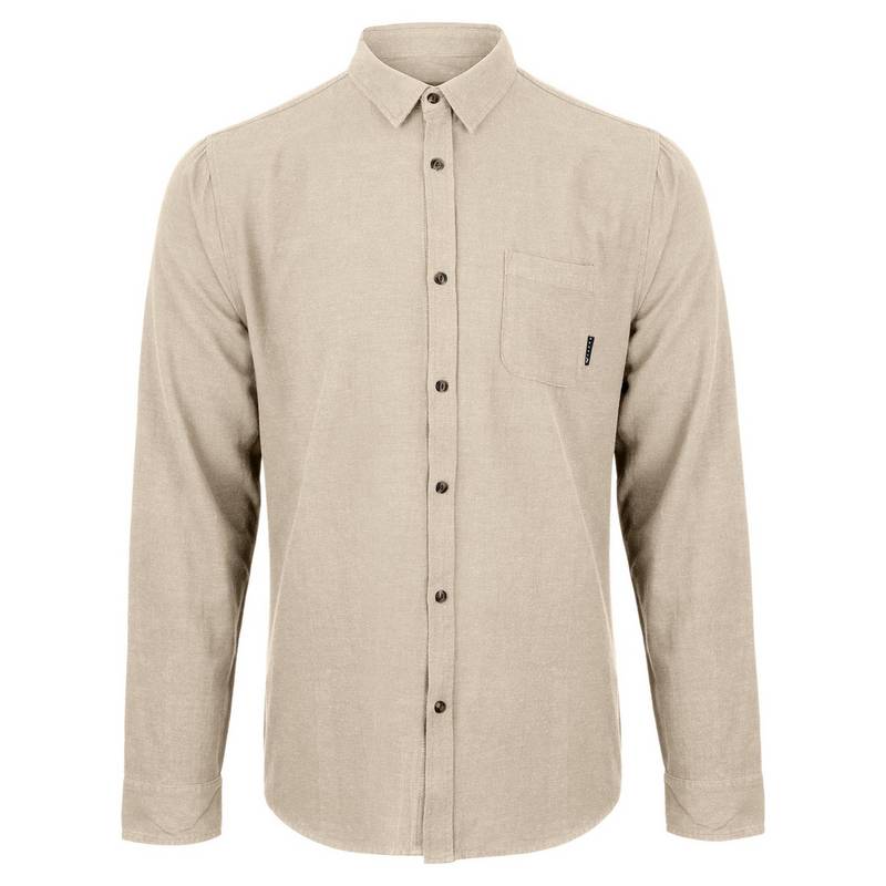 RUSTY OVERTONE LONG SLEEVE LINEN SHIRT Langarmhemd Herren