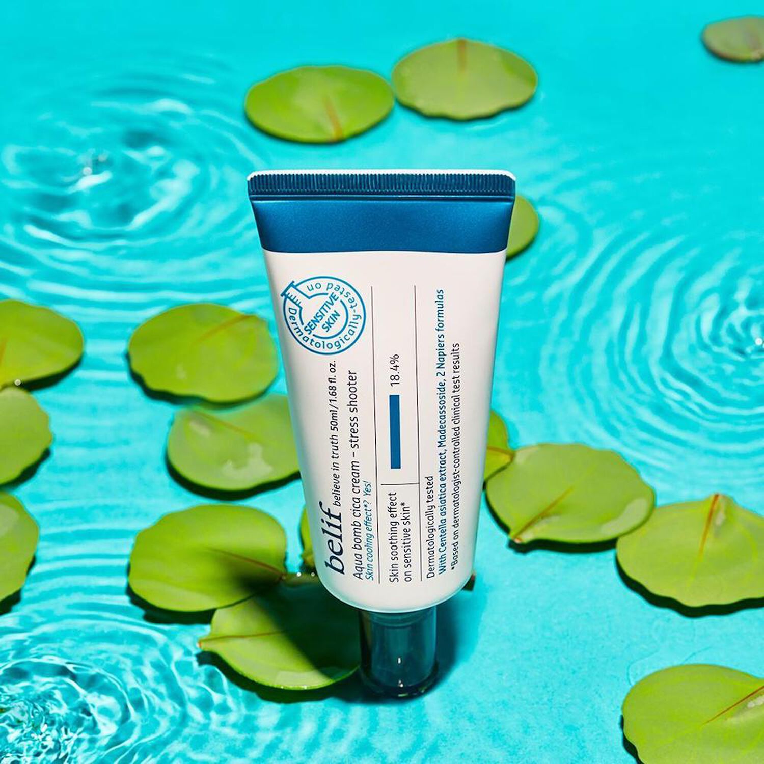 Belif Aqua Bomb Cica Cream Stress Shooter Crème Visage pour les Peaux Sensibles