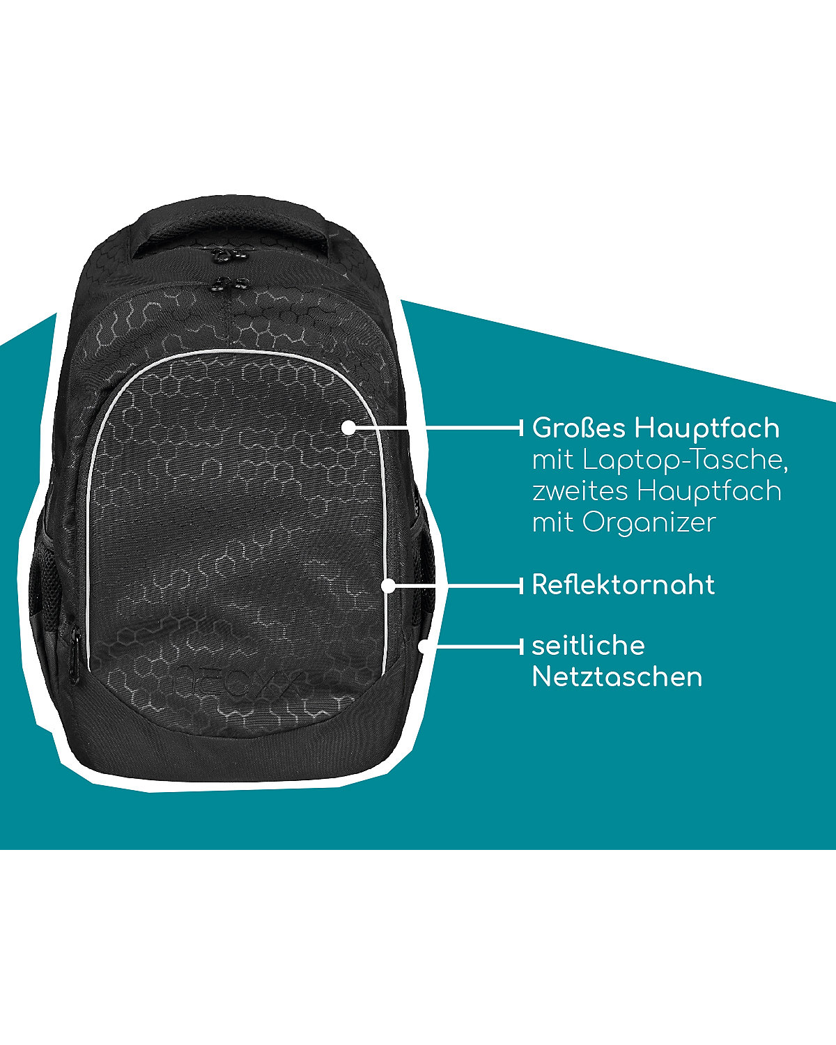 Schulrucksack Fly Lost in Black (2023)