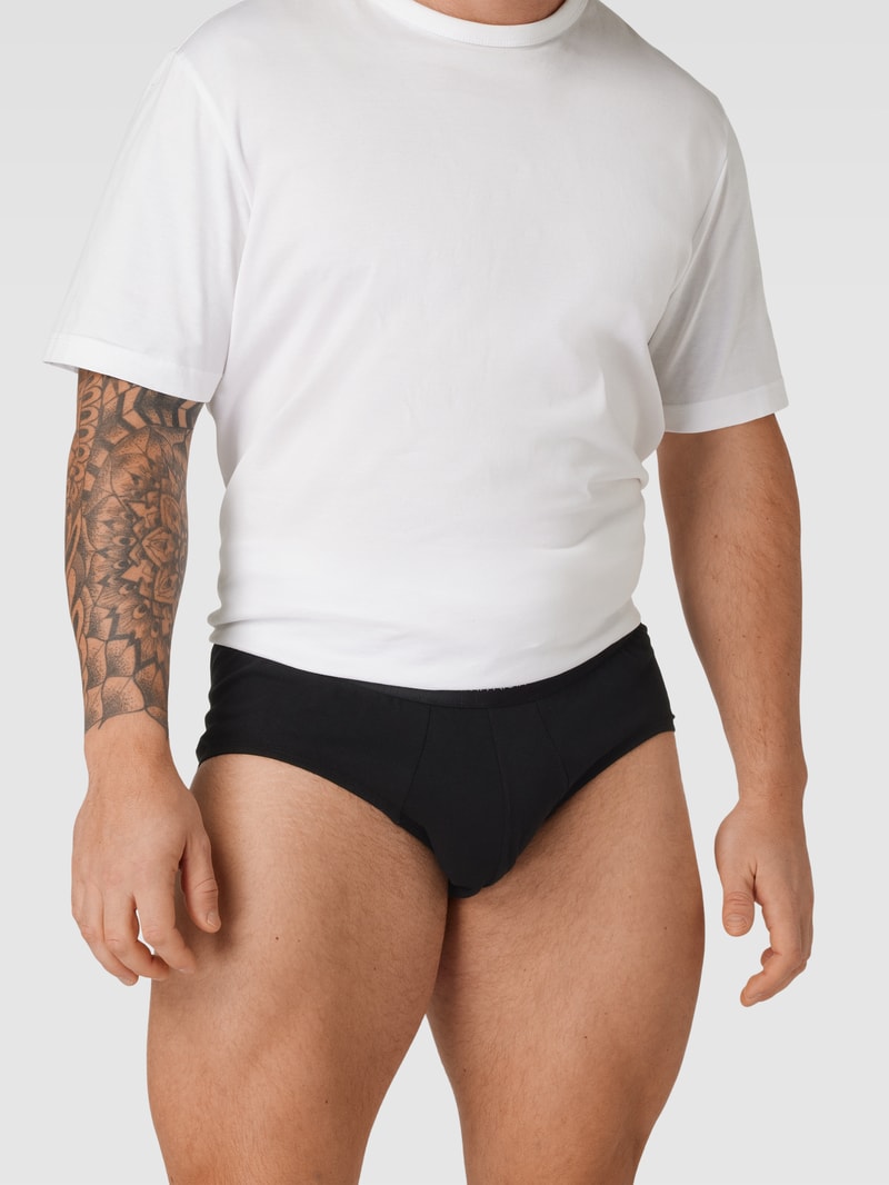PLUS SIZE Slip mit mittelhohem Bund Modell 'HIP BRIEF' in schwarz