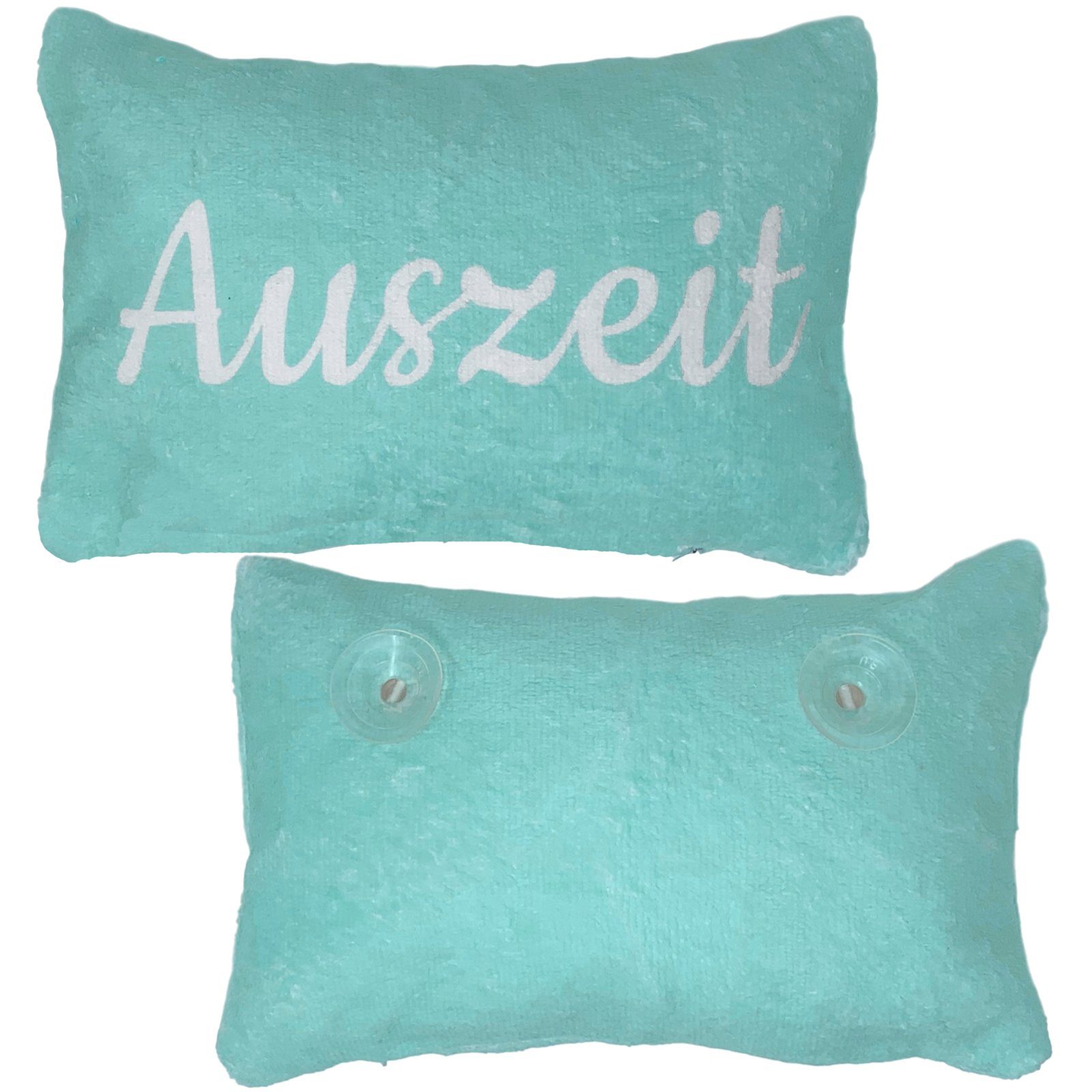 Nackenstützkissen Velours Badewannenkissen - Saugnäpfe - Nackenkissen - bedruckter Bezug, HOMELEVEL