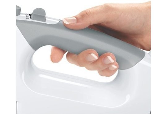 BOSCH Handmixer ErgoMixx MFQ36400, 450 W, 5 Stufen plus Turbostufe, 2 Turbobesen, 2 Edelstahl-Knethaken, weiß