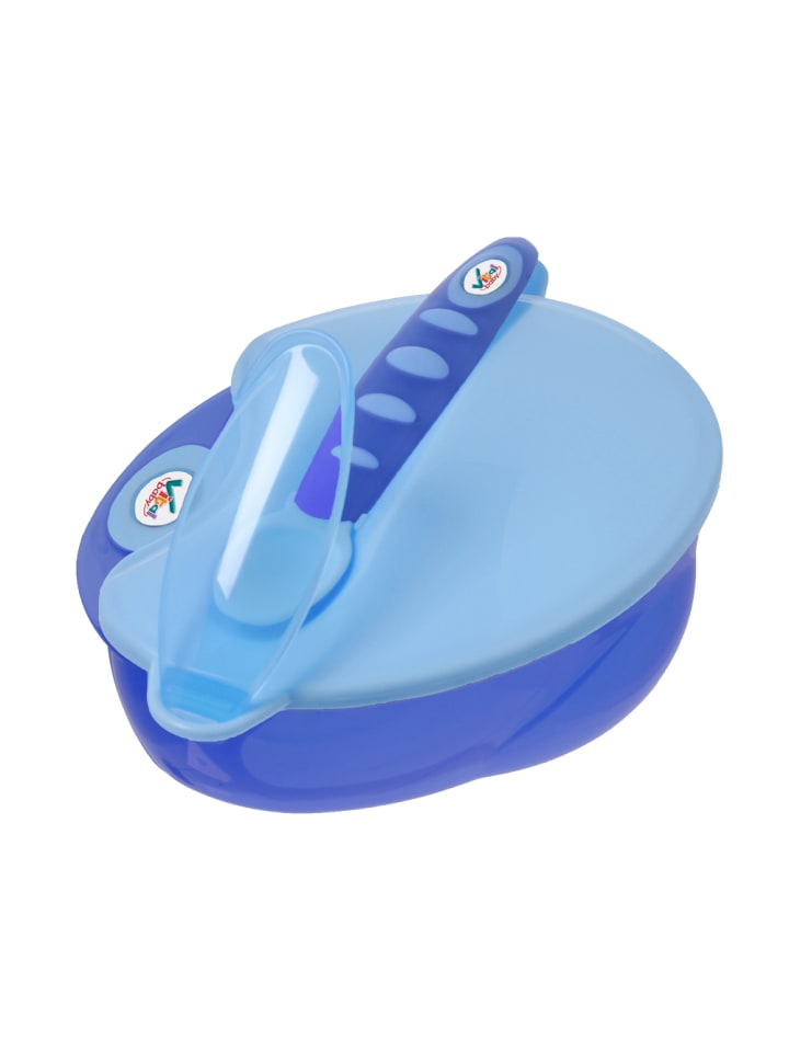 Vital Baby Baby-Set Teller mit Deckel und Löffel in Blau günstig kaufen onesize