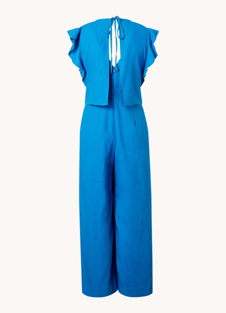 Ολόσωμη Φόρμα Phase Eight Petite Aubrey Linen Blend με Φαρδιά Πόδια