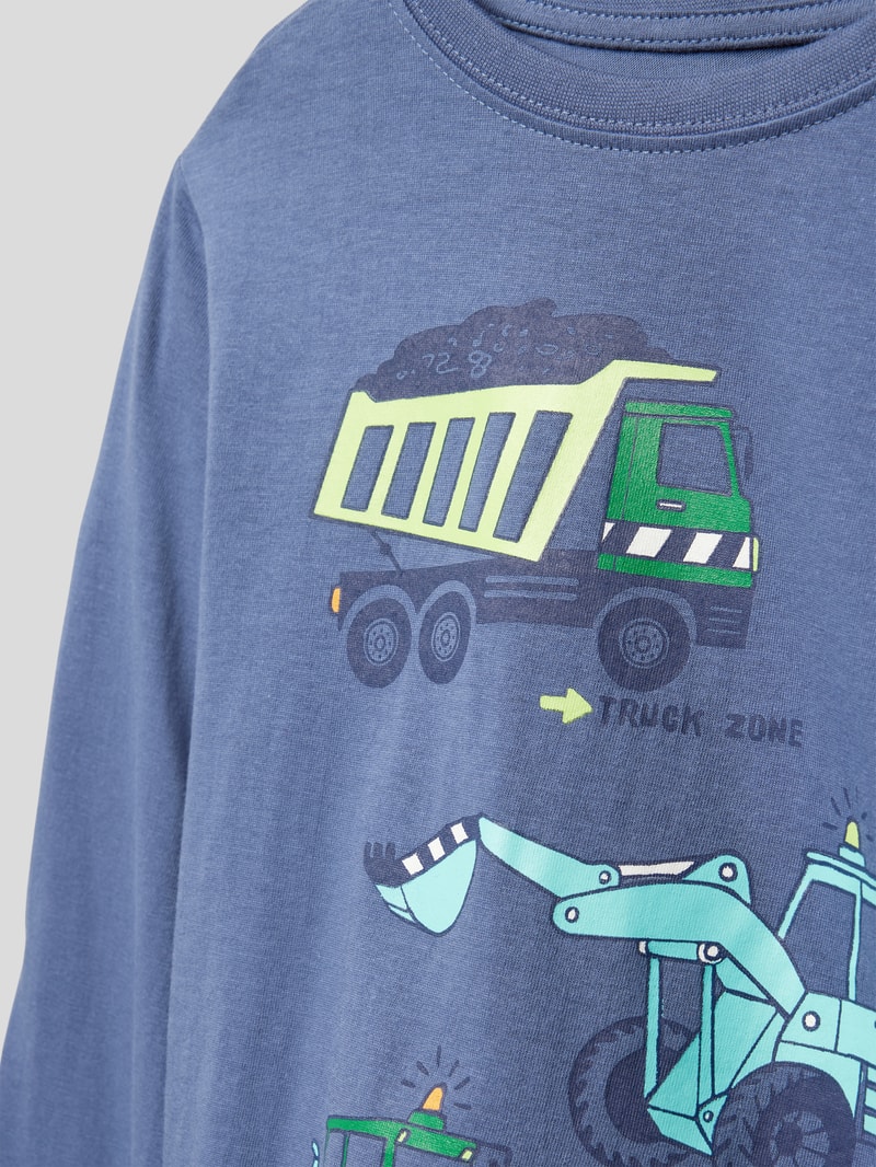 Longsleeve mit Motiv-Print in jeans