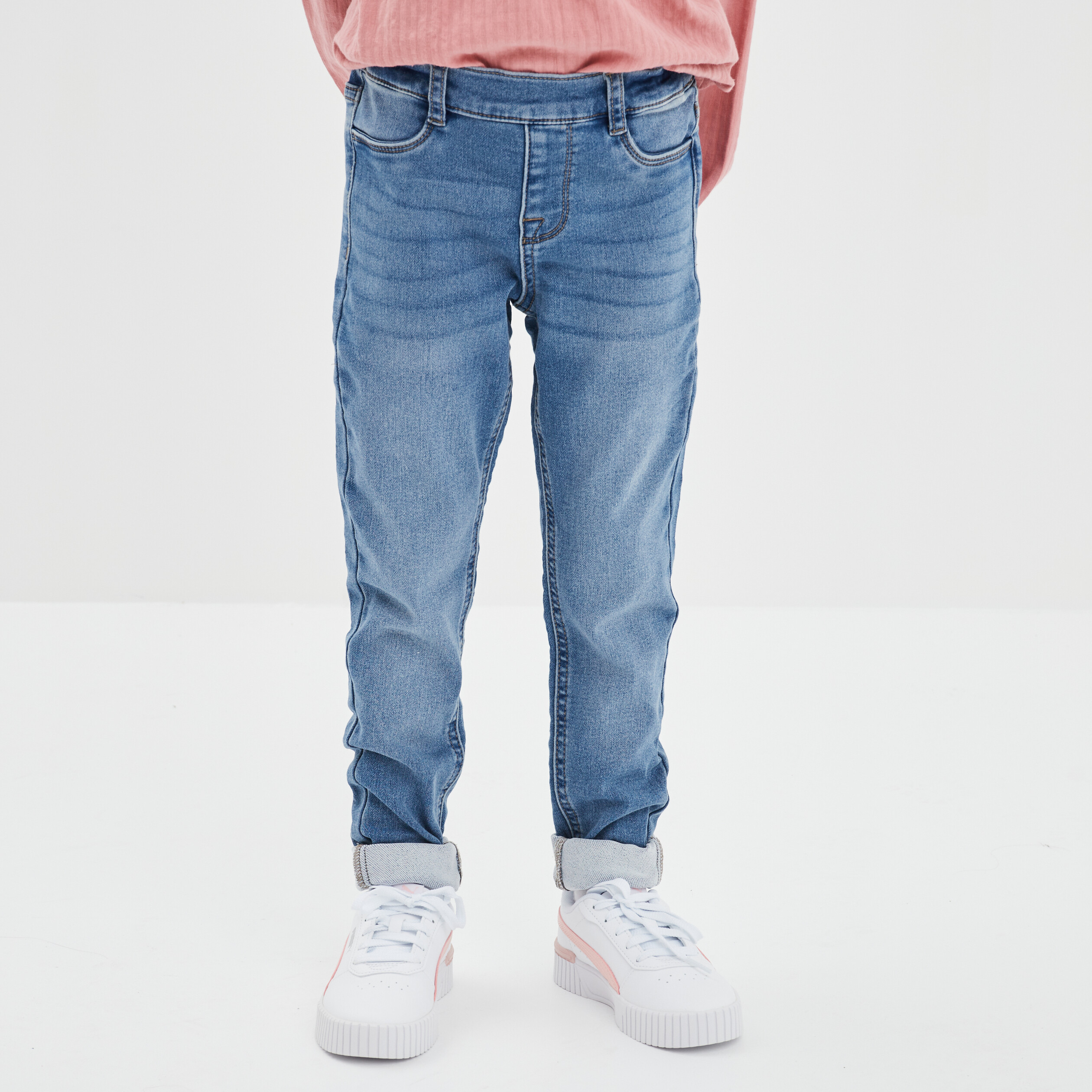 Jegging taille élastiquée denim stone fille | La Halle