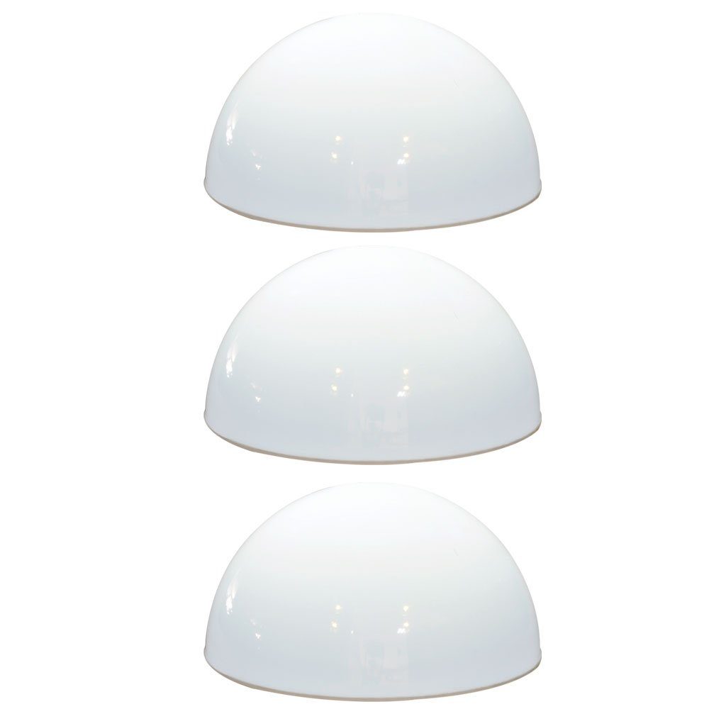 etc-shop LED Außen-Stehlampe, LED-Leuchtmittel fest verbaut, 3er Set LED Solar Steh Lampen Fassaden Halb Kugel Wand