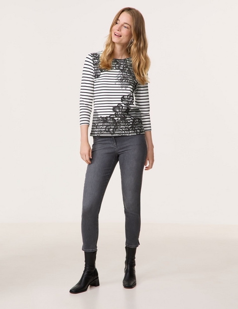 3/4 Arm Shirt mit floraler Spitze