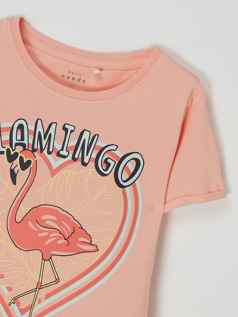 T-Shirt mit Print Modell 'Vix' in apricot