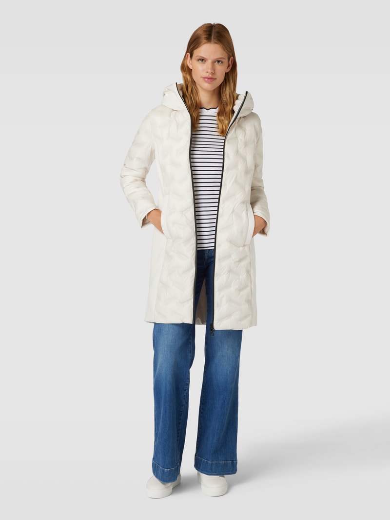 Hybridjacke mit Prägungen in offwhite
