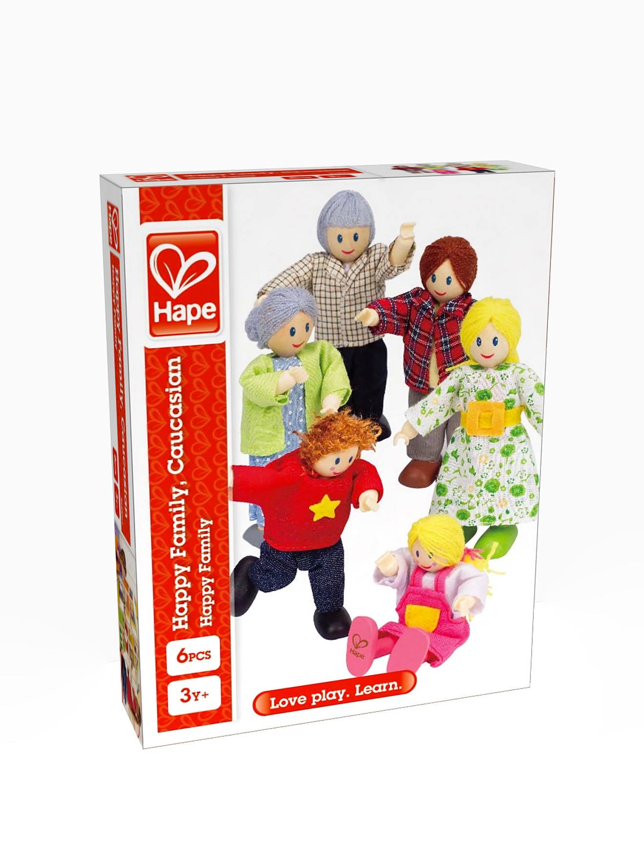 Famille de 6 poupées en bois HAPE multicolore