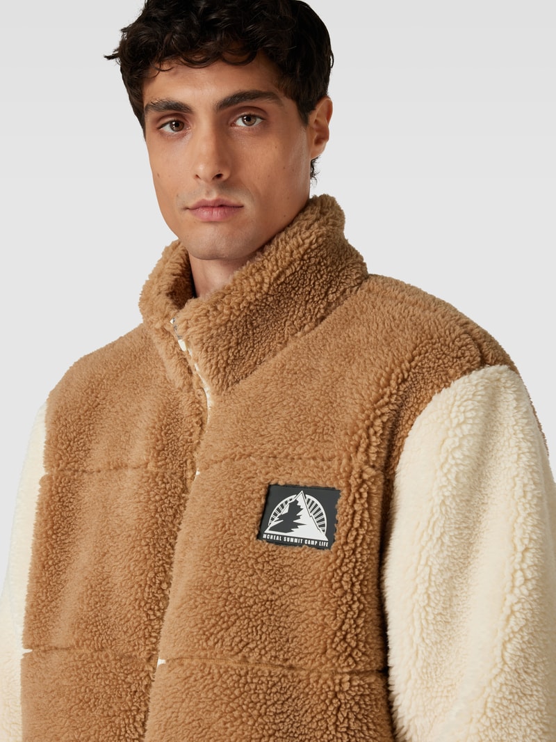Jacke mit Teddyfell in camel