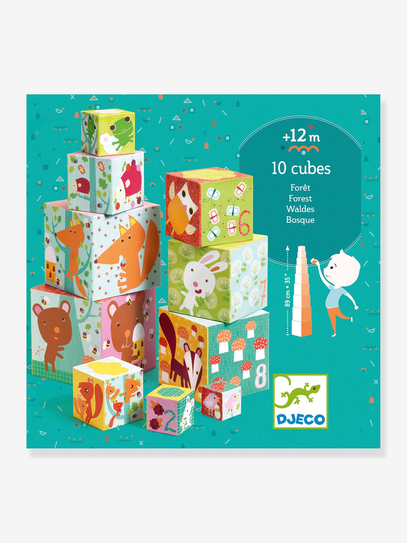 10 Cubes Forêt DJECO vert