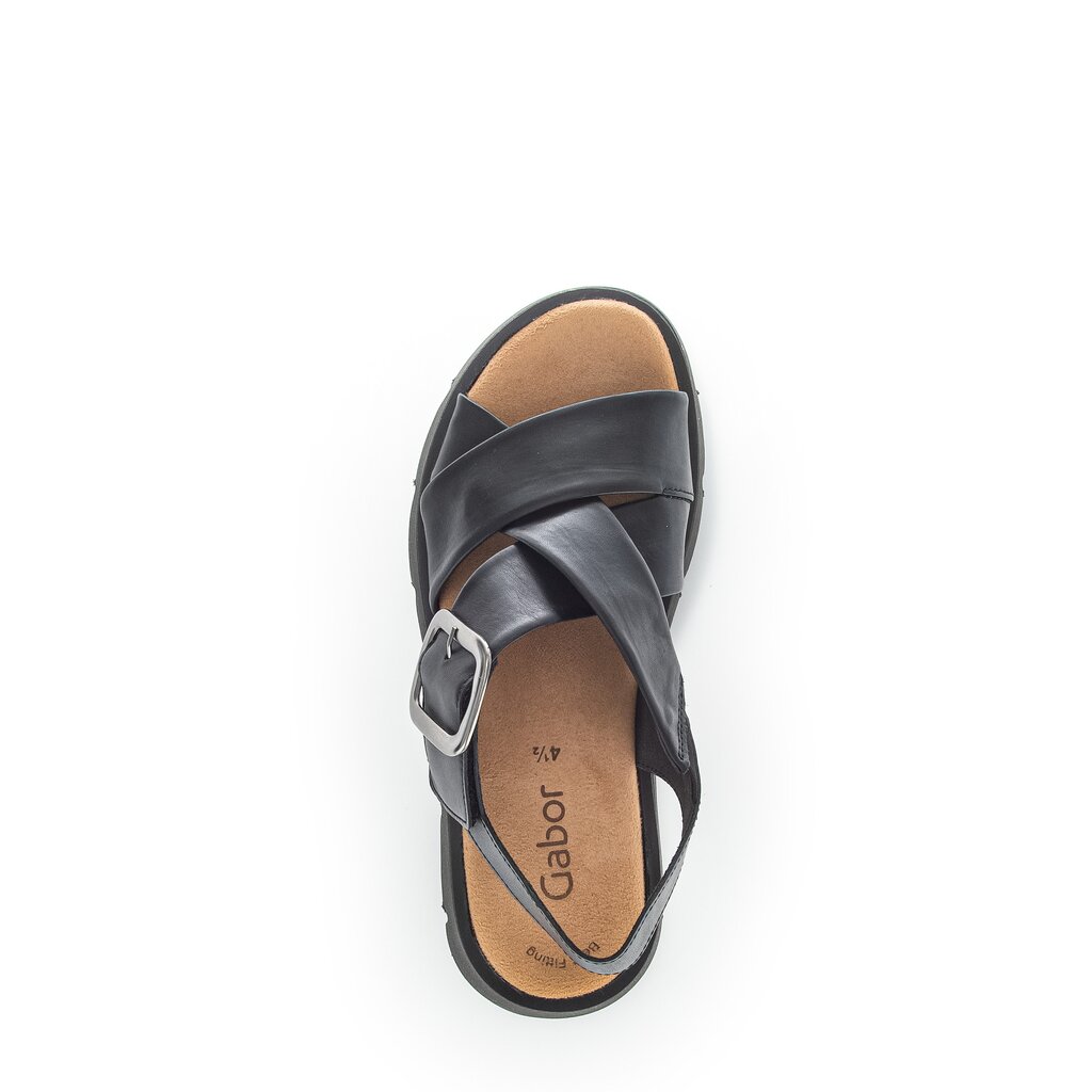 Gabor fashion Plateau Sandale schwarz